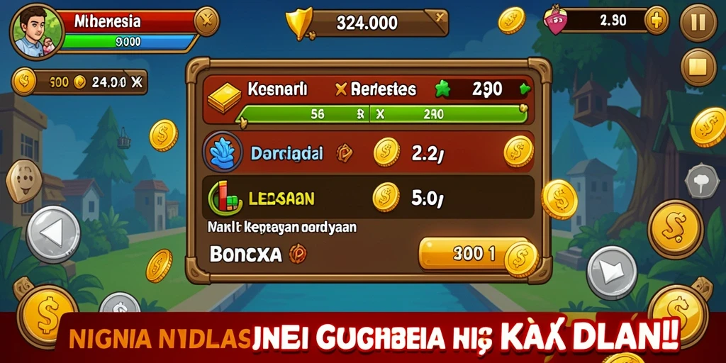 Screenshot 1 menunjukkan karakter utama dalam pertempuran.